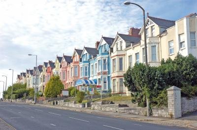 Typisch Engelse huizen in Plymouth